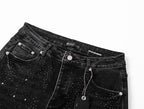 Men's Purple Slim Fit Stretch Denim Shorts Jeans Size:30-38 (5)