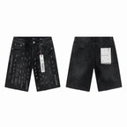 Men's Purple Slim Fit Stretch Denim Shorts Jeans Size:30-38 (4)
