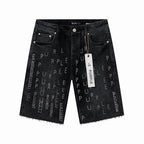 Men's Purple Slim Fit Stretch Denim Shorts Jeans Size:30-38 (4)