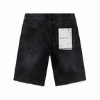 Men's Purple Slim Fit Stretch Denim Shorts Jeans Size:30-38 (4)