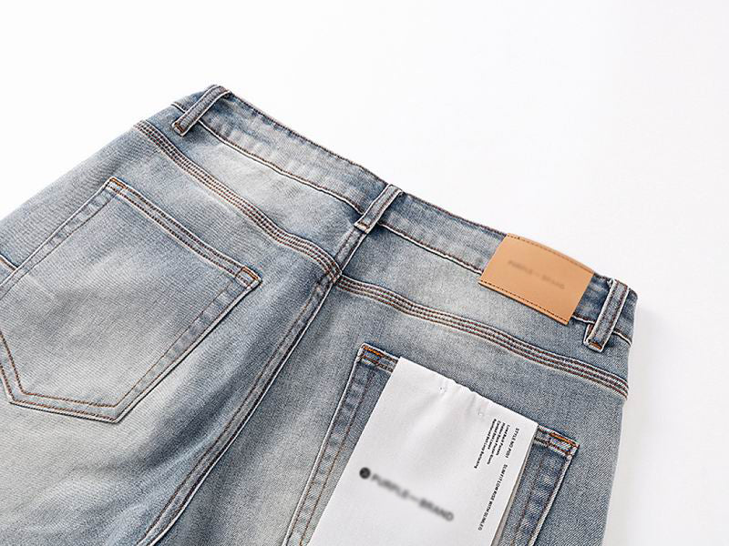 Men's Purple Slim Fit Stretch Denim Shorts Jeans Size:30-38 (3)