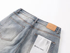 Men's Purple Slim Fit Stretch Denim Shorts Jeans Size:30-38 (3)