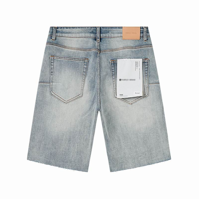 Men's Purple Slim Fit Stretch Denim Shorts Jeans Size:30-38 (3)