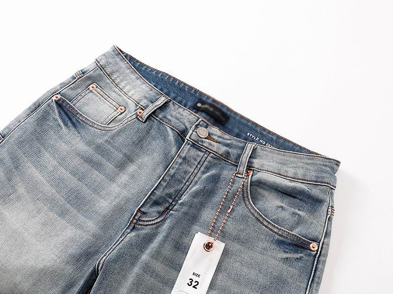 Men's Purple Slim Fit Stretch Denim Shorts Jeans Size:30-38 (3)