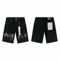 Men's Purple Slim Fit Stretch Denim Shorts Jeans Size:30-38 (2)