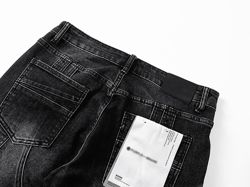 Men's Purple Vintage Distressed Stretch Denim Jeans Size:30-38 (14)