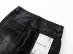 Men's Purple Vintage Distressed Stretch Denim Jeans Size:30-38 (14)