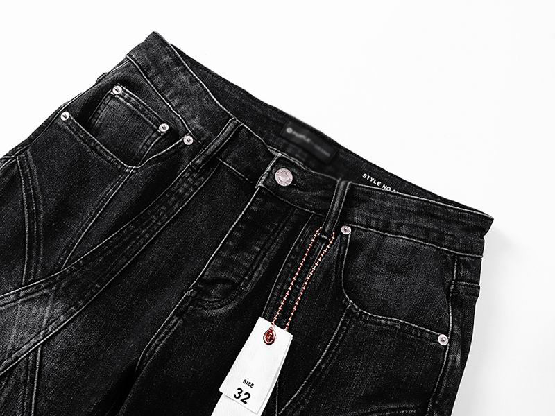 Men's Purple Vintage Distressed Stretch Denim Jeans Size:30-38 (14)
