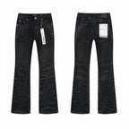 Men's Purple Vintage Distressed Stretch Denim Jeans Size:30-38 (13)