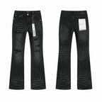 Men's Purple Vintage Distressed Stretch Denim Jeans Size:30-38 (12)