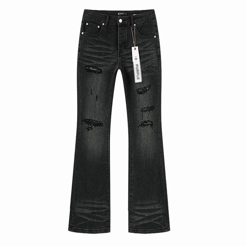 Men's Purple Vintage Distressed Stretch Denim Jeans Size:30-38 (12)