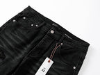 Men's Purple Vintage Distressed Stretch Denim Jeans Size:30-38 (12)