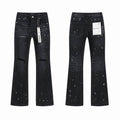 Men's Purple Vintage Distressed Stretch Denim Jeans Size:30-38 (11)