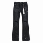 Men's Purple Vintage Distressed Stretch Denim Jeans Size:30-38 (11)
