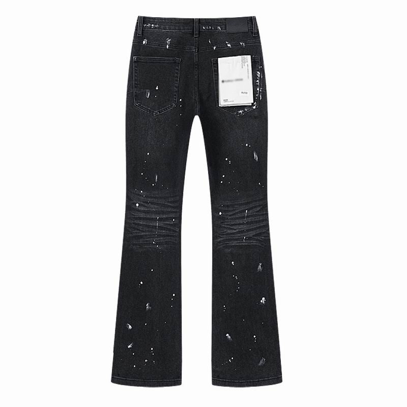 Men's Purple Vintage Distressed Stretch Denim Jeans Size:30-38 (11)