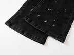 Men's Purple Vintage Distressed Stretch Denim Jeans Size:30-38 (11)