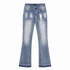 Men's Purple Vintage Distressed Stretch Denim Jeans Size:30-38 (10)