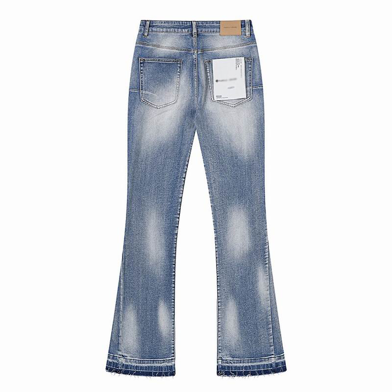 Men's Purple Vintage Distressed Stretch Denim Jeans Size:30-38 (10)