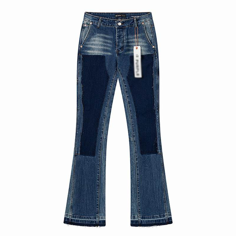 Men's Purple Vintage Distressed Stretch Denim Jeans Size:30-38 (9)
