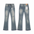 Men's Purple Vintage Distressed Stretch Denim Jeans Size:30-38 (8)
