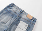 Men's Purple Vintage Distressed Stretch Denim Jeans Size:30-38 (7)