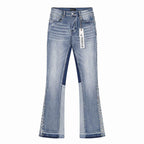 Men's Purple Vintage Distressed Stretch Denim Jeans Size:30-38 (7)