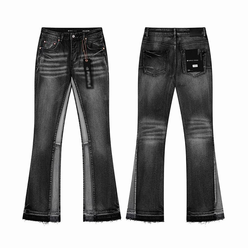 Men's Purple Vintage Distressed Stretch Denim Jeans Size:30-38 (6)