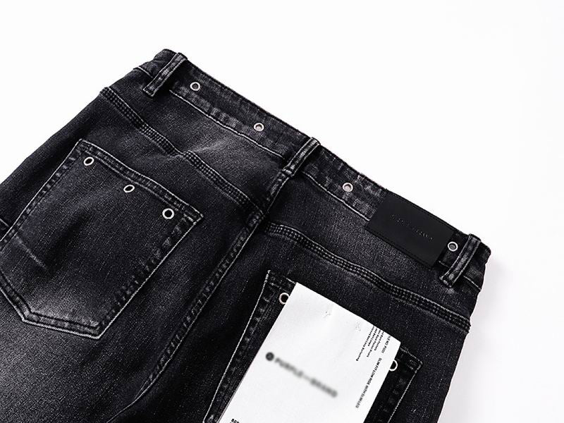Men's Purple Vintage Distressed Stretch Denim Jeans Size:30-38 (5)