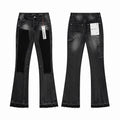 Men's Purple Vintage Distressed Stretch Denim Jeans Size:30-38 (4)