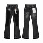 Men's Purple Vintage Distressed Stretch Denim Jeans Size:30-38 (4)