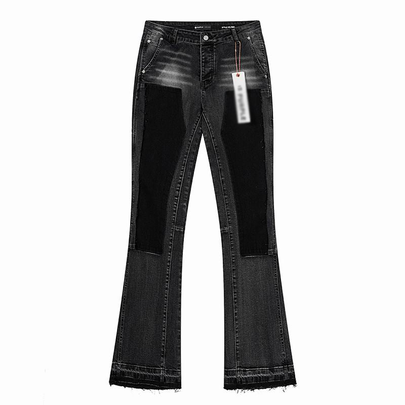 Men's Purple Vintage Distressed Stretch Denim Jeans Size:30-38 (4)
