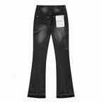 Men's Purple Vintage Distressed Stretch Denim Jeans Size:30-38 (4)