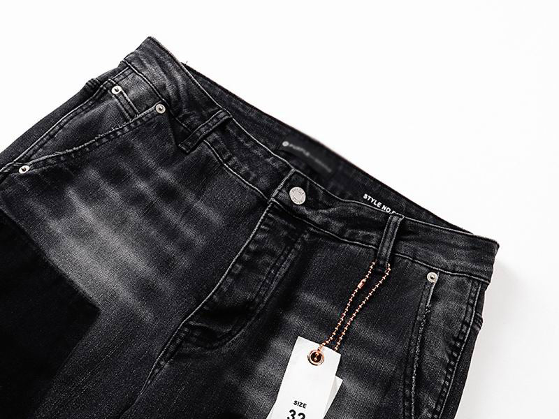 Men's Purple Vintage Distressed Stretch Denim Jeans Size:30-38 (4)