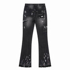 Men's Purple Vintage Distressed Stretch Denim Jeans Size:30-38 (3)