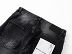 Men's Purple Vintage Distressed Stretch Denim Jeans Size:30-38 (2)