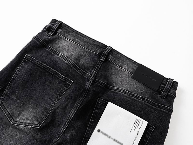 Men's Purple Vintage Distressed Stretch Denim Jeans Size:30-38 (2)