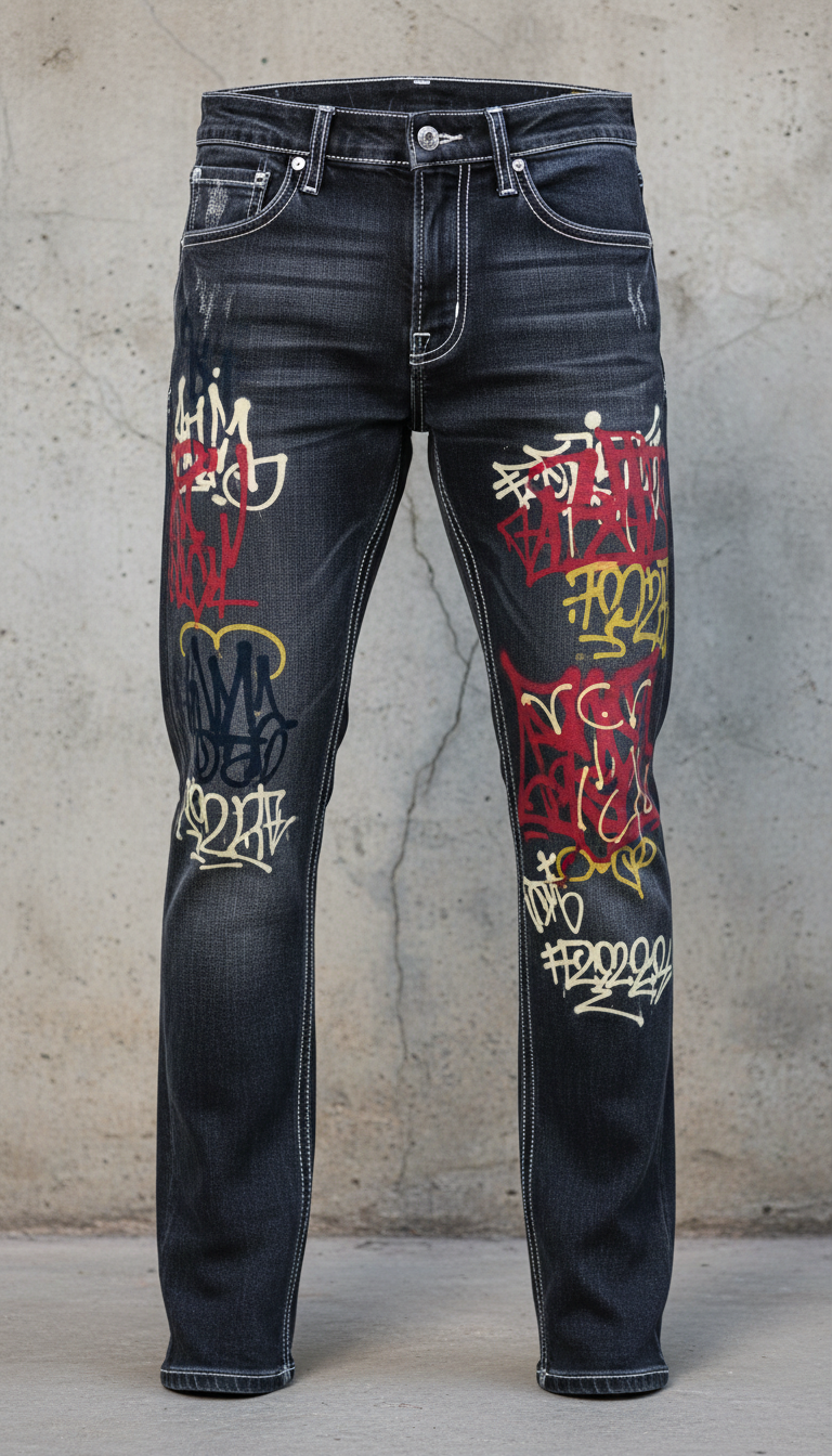 Graffiti Red limited edition jeans
